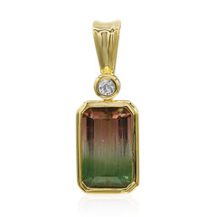 Pendentif en or et Tourmaline multicolore