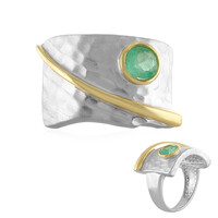 Bague en argent et Emeraude d'Ethiopie