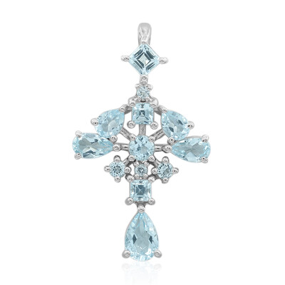 Pendentif en argent et Topaze bleu ciel