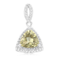 Pendentif en argent et Quartz olive