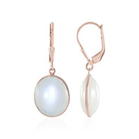 Boucles d'oreilles en argent et Pierre de Lune blanche (KM by Juwelo)