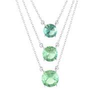 Collier en argent et Fluorite verte