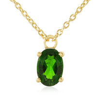 Collier en argent et Diopside de Russie
