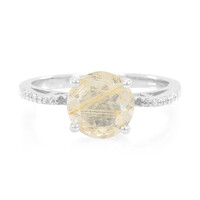 Bague en argent et Quartz rutile (Cheveux de Vénus)