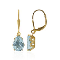 Boucles d'oreilles en argent et Topaze bleu ciel