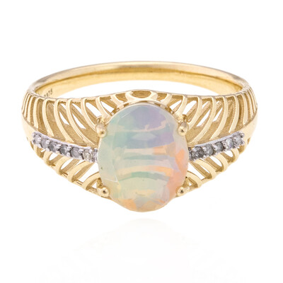 Bague en or et Opale Welo (Ornaments by de Melo)
