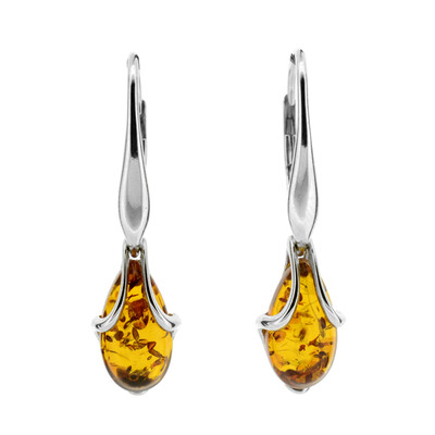 Boucles d'oreilles en argent et Ambre baltique (dagen)