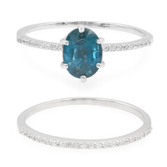 Bague en argent et Kyanite Paon