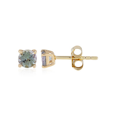 Boucles d'oreilles en or et Tanzanite verte