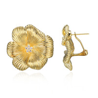 Boucles d'oreilles en laiton et Topaze blanche (Juwelo Style)