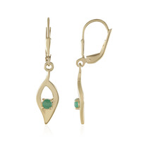 Boucles d'oreilles en argent et Emeraude de Socoto