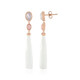 Boucles d'oreilles en argent et Calcédoine blanche (KM by Juwelo)