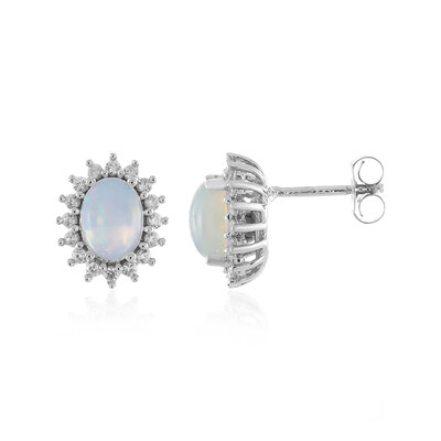 Boucles d'oreilles en argent et Opale Welo
