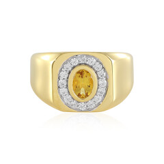 Bague en argent et Béryl jaune