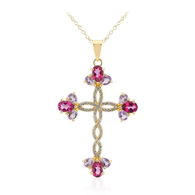 Collier en argent et Topaze rose