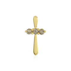 Pendentif en argent et Diamant champagne I3