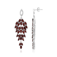 Boucles d'oreilles en argent et Grenat