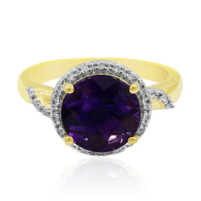Bague en or et Améthyste d'Uruguay