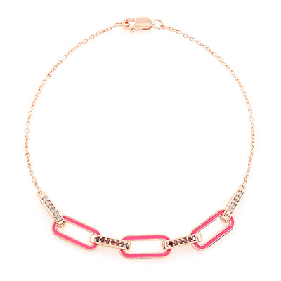Bracelet en argent et Diamant rouge I4