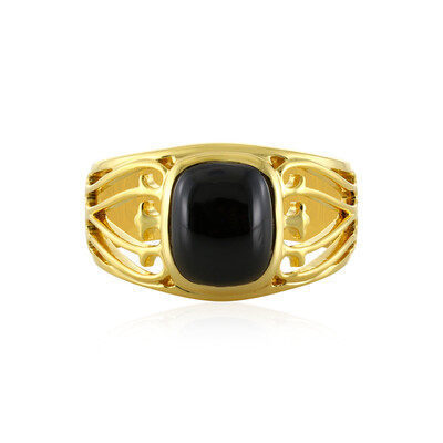 Bague pour homme en argent et Spinelle noir