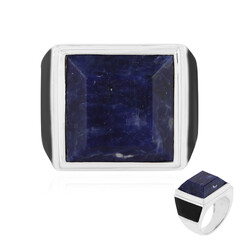 Bague en argent et Sodalite (Juwelo Bauhaus)