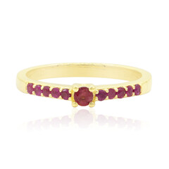 Bague en or et Béryl rouge
