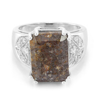 Bague en argent et Quartz Dinosaure
