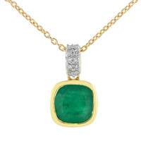 Collier en or et Emeraude du Brésil