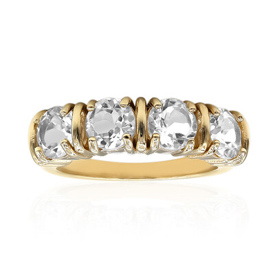 Bague en argent et Topaze blanche
