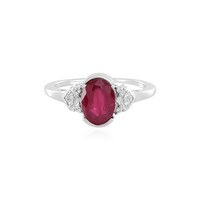 Bague en argent et Rubis de Madagascar