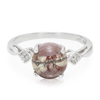 Bague en argent et Jaspe dendritique de Sonora