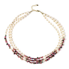Collier en argent et Perle blanche de culture d'eau douce (Riya)
