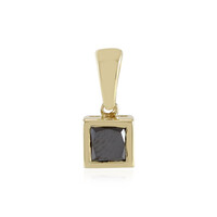 Pendentif en or et Diamant noir