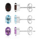 Boucles d'oreilles en argent et Améthyste