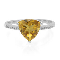 Bague en argent et Quartz cognac