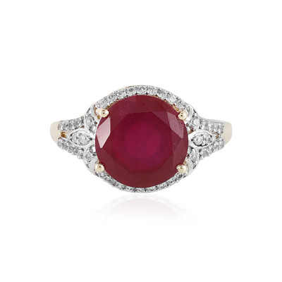 Bague en or et Rubis AAA de Madagascar