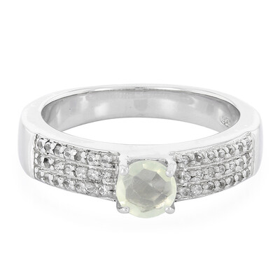 Bague en argent et Préhnite