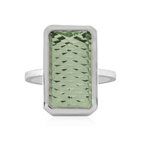 Bague en argent et Améthyste verte