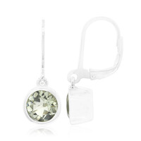 Boucles d'oreilles en argent et Améthyste verte