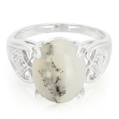 Bague en argent et Agate dendritique