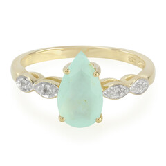 Bague en or et Opale Paraïba