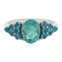 Bague en argent et Apatite bleue