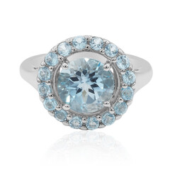 Bague en argent et Topaze bleu ciel