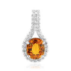 Pendentif en or et Saphir orange de Ban Ka Cha