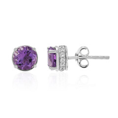 Boucles d'oreilles en argent et Améthyste
