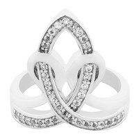 Bague en argent et Topaze blanche