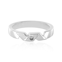 Bague en argent et Diamant PK (J)