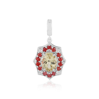 Pendentif en argent et Béryl jaune