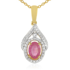 Collier en argent et Saphir rose de Madagascar