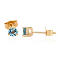 Boucles d'oreilles en argent et Topaze bleu Suisse